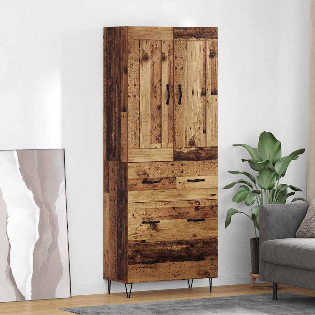 Highboard Παλιό Ξύλο 69,5 x 34 x 180 εκ. Επεξεργασμένο ξύλο - Pakobazaar