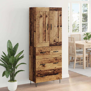 Highboard Παλιό Ξύλο 69,5 x 34 x 180 εκ. Επεξεργασμένο ξύλο - Pakobazaar