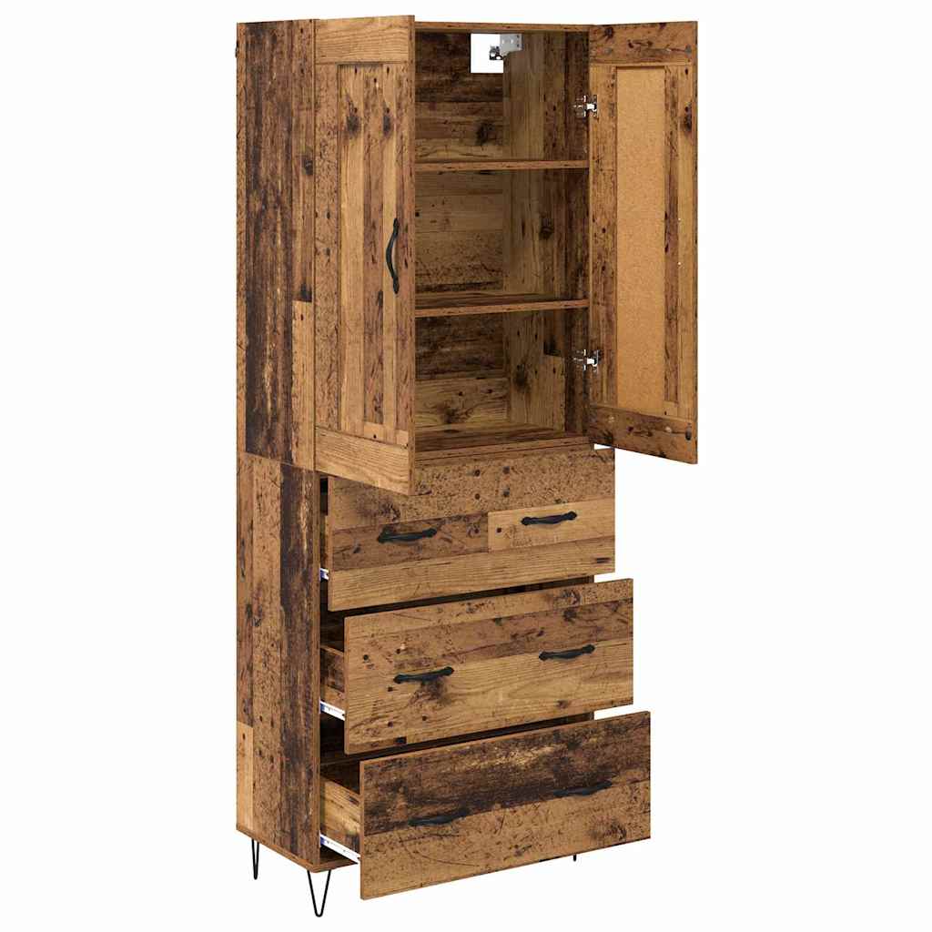 Highboard Παλιό Ξύλο 69,5 x 34 x 180 εκ. Επεξεργασμένο ξύλο - Pakobazaar