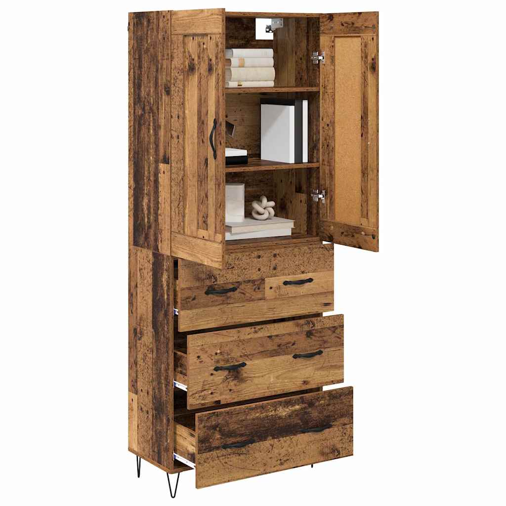 Highboard Παλιό Ξύλο 69,5 x 34 x 180 εκ. Επεξεργασμένο ξύλο - Pakobazaar