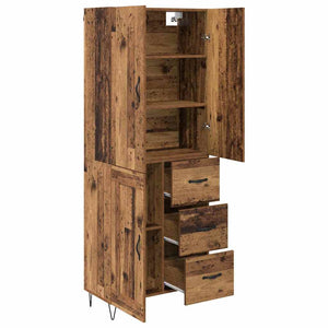 Highboard 2 τμχ. Παλιό ξύλο 69,5 x 34 x 180 εκ.