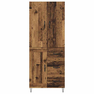 Highboard 2 τμχ. Παλιό ξύλο 69,5 x 34 x 180 εκ.