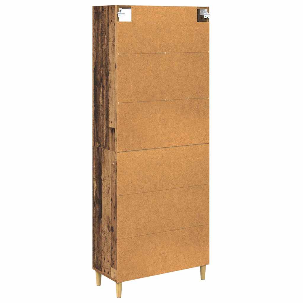 Highboard Παλιό Ξύλο 69,5 x 32,5 x 180 εκ Επεξεργασμένο ξύλο