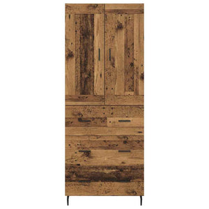 Highboard 2 τμχ. Παλιό ξύλο 69,5 x 34 x 180 εκ.