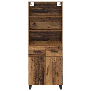 Highboard 2 τμχ. Παλιό ξύλο 69,5 x 34 x 180 εκ.