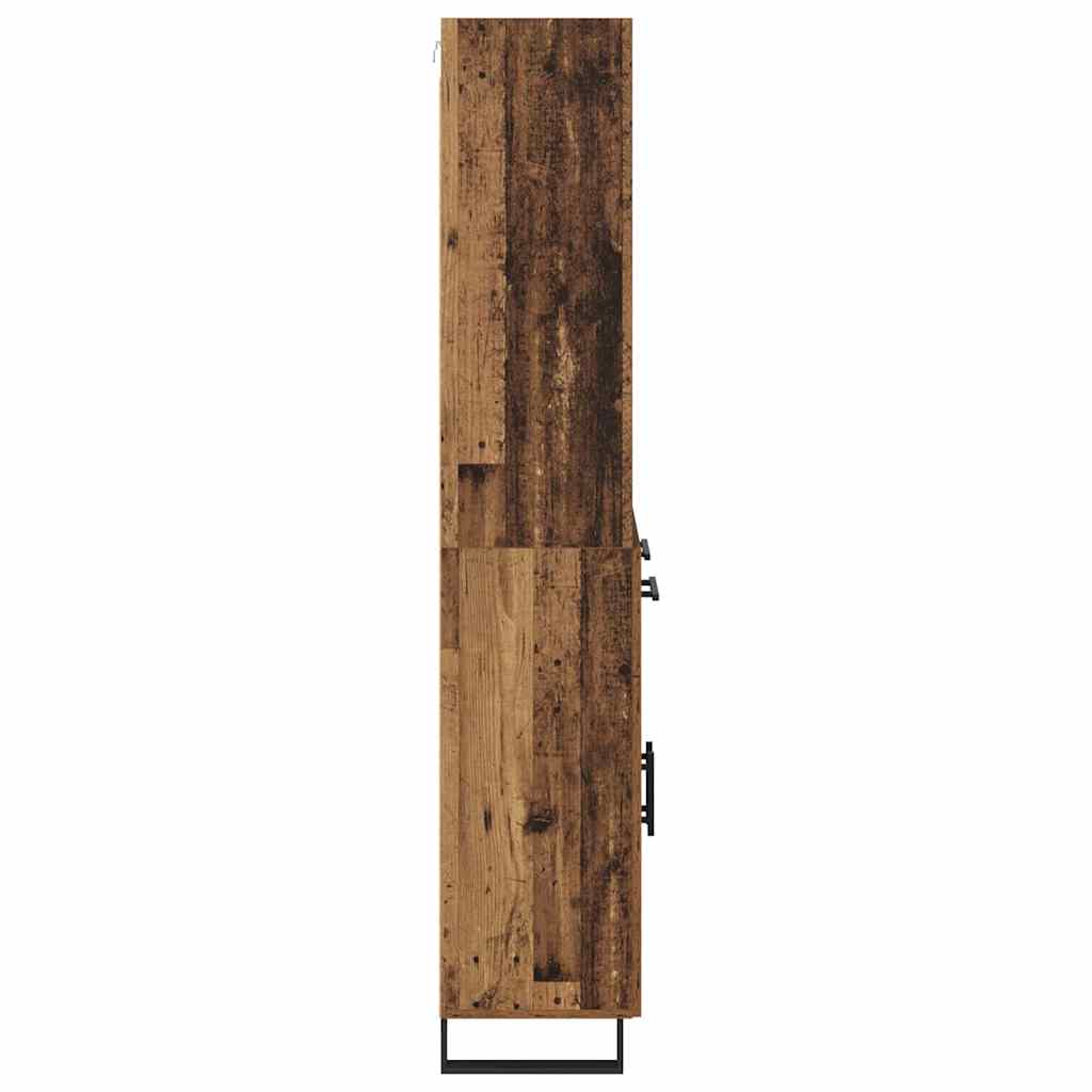 Highboard με συρτάρι 2 pcs Παλιό ξύλο Επεξεργασμένο ξύλο
