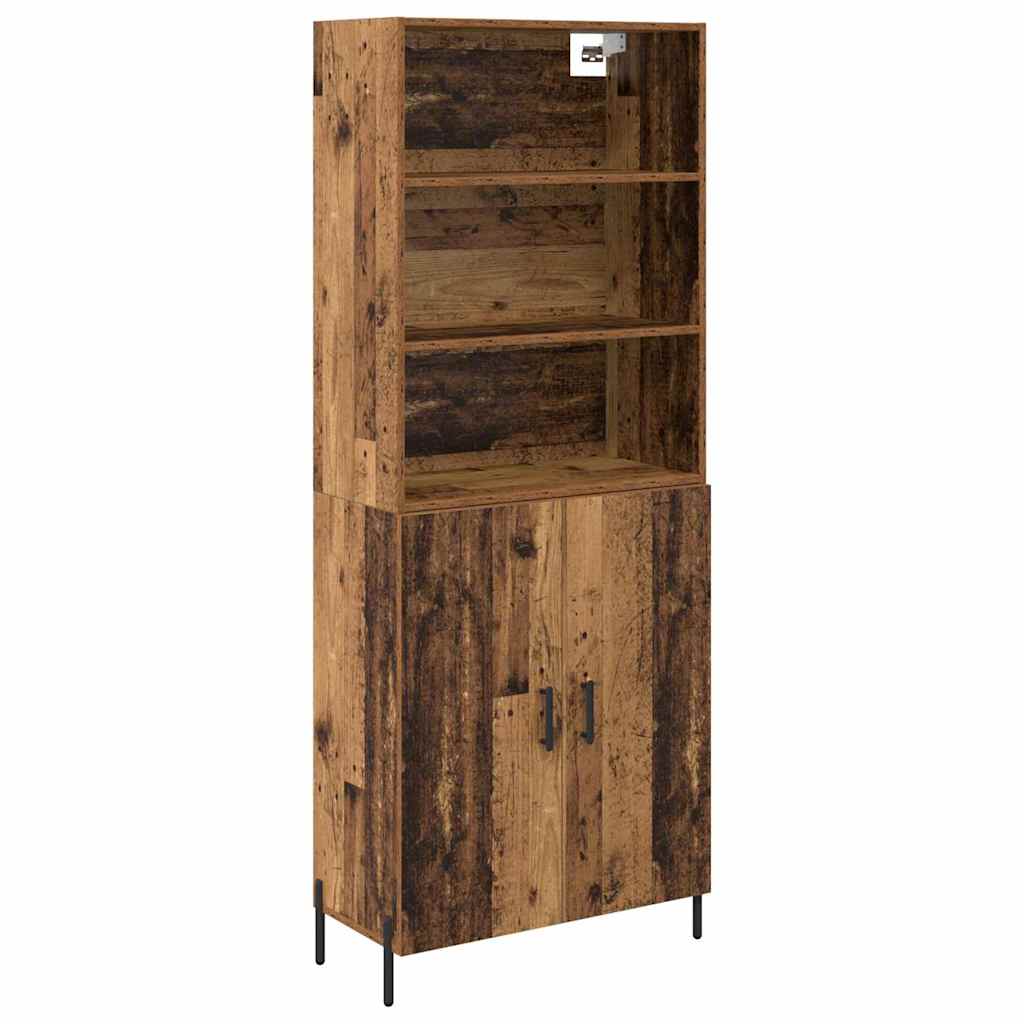 Highboard Παλιό Ξύλο 69,5 x 32,5 x 180 εκ Επεξεργασμένο ξύλο