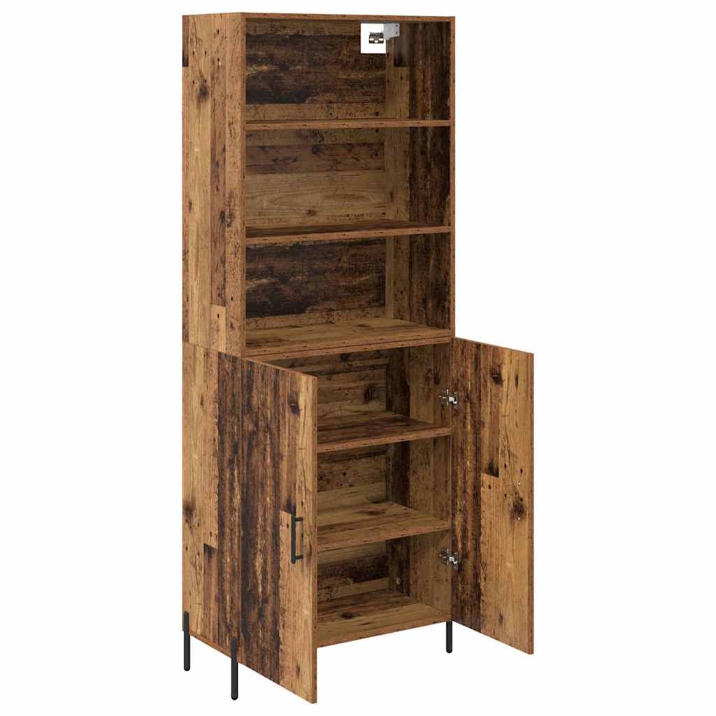 Highboard Παλιό Ξύλο 69,5 x 32,5 x 180 εκ Επεξεργασμένο ξύλο