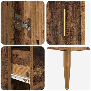 Highboard Παλιό Ξύλο 69,5 x 34 x 180 εκ. Επεξεργασμένο Ξύλο