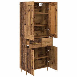 Highboard Παλιό Ξύλο 69,5 x 34 x 180 εκ. Επεξεργασμένο Ξύλο