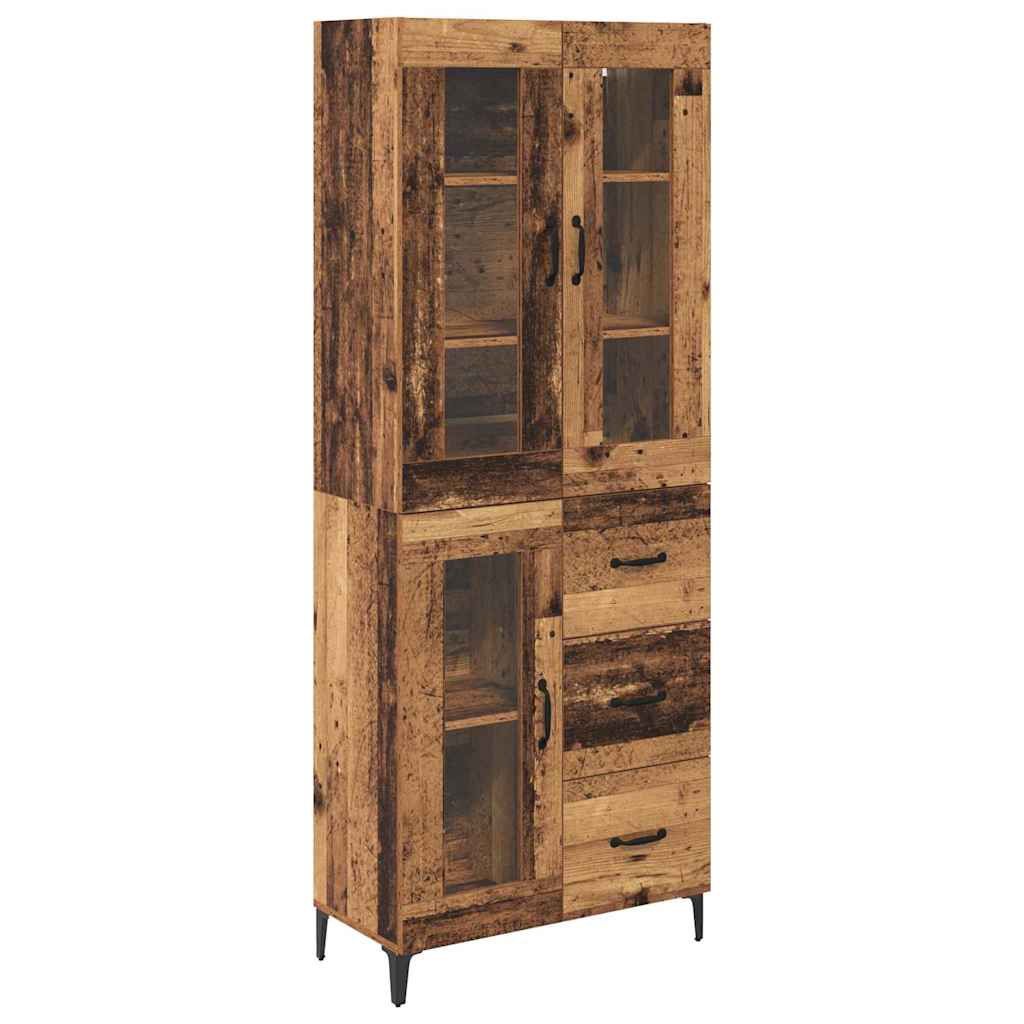 Highboard Παλιό Ξύλο 69,5 x 34 x 180 εκ. Επεξεργασμένο ξύλο