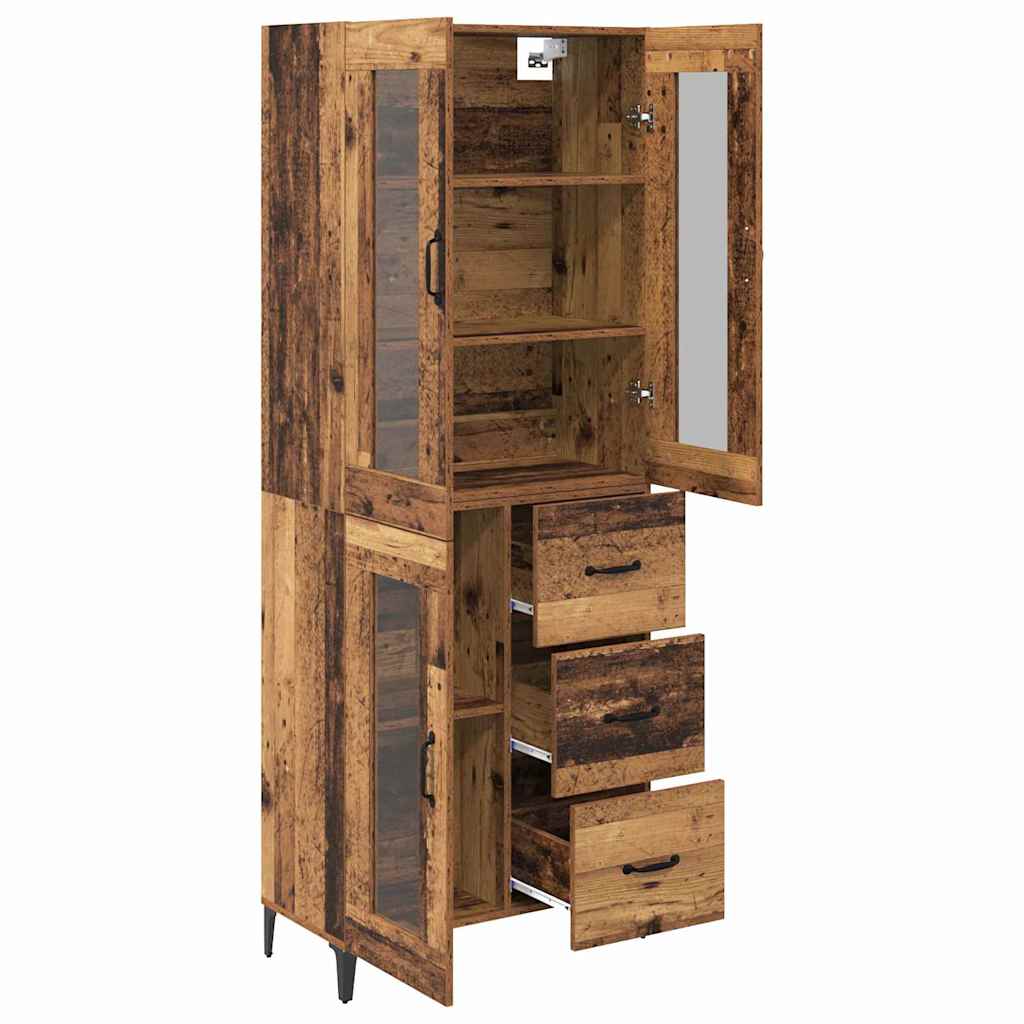Highboard Παλιό Ξύλο 69,5 x 34 x 180 εκ. Επεξεργασμένο ξύλο