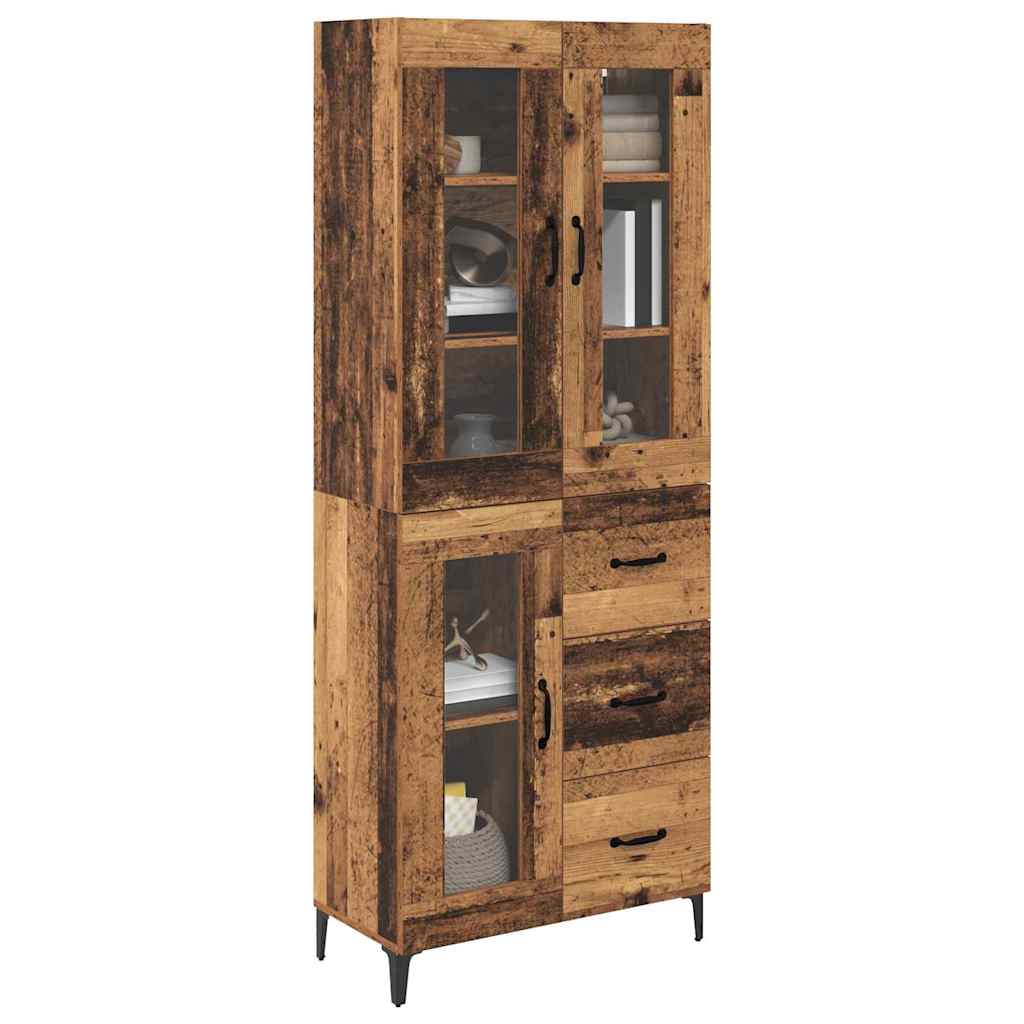 Highboard Παλιό Ξύλο 69,5 x 34 x 180 εκ. Επεξεργασμένο ξύλο