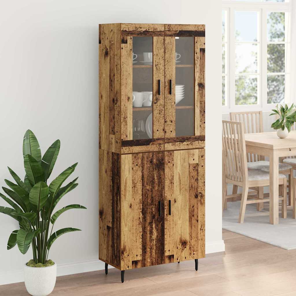 Highboard 2 pcs Παλιό Ξύλο Επεξεργασμένο ξύλο - Pakobazaar