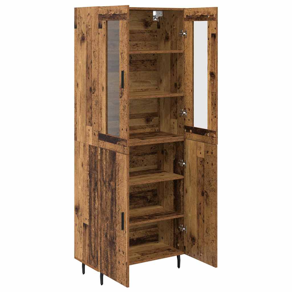 Highboard 2 pcs Παλιό Ξύλο Επεξεργασμένο ξύλο - Pakobazaar