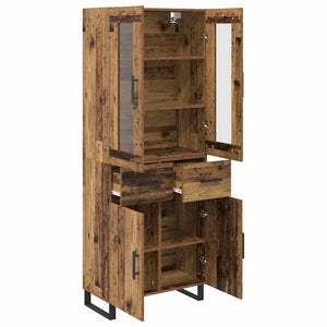 Highboard 2 τμχ. Παλιό Ξύλο 69,5 x 34 x 180 εκ.