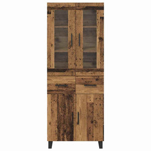 Highboard 2 τμχ. Παλιό Ξύλο 69,5 x 34 x 180 εκ.