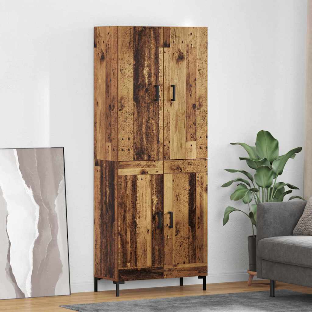 Highboard Παλιό Ξύλο 69,5 x 34 x 180 εκ. Επεξεργασμένο ξύλο