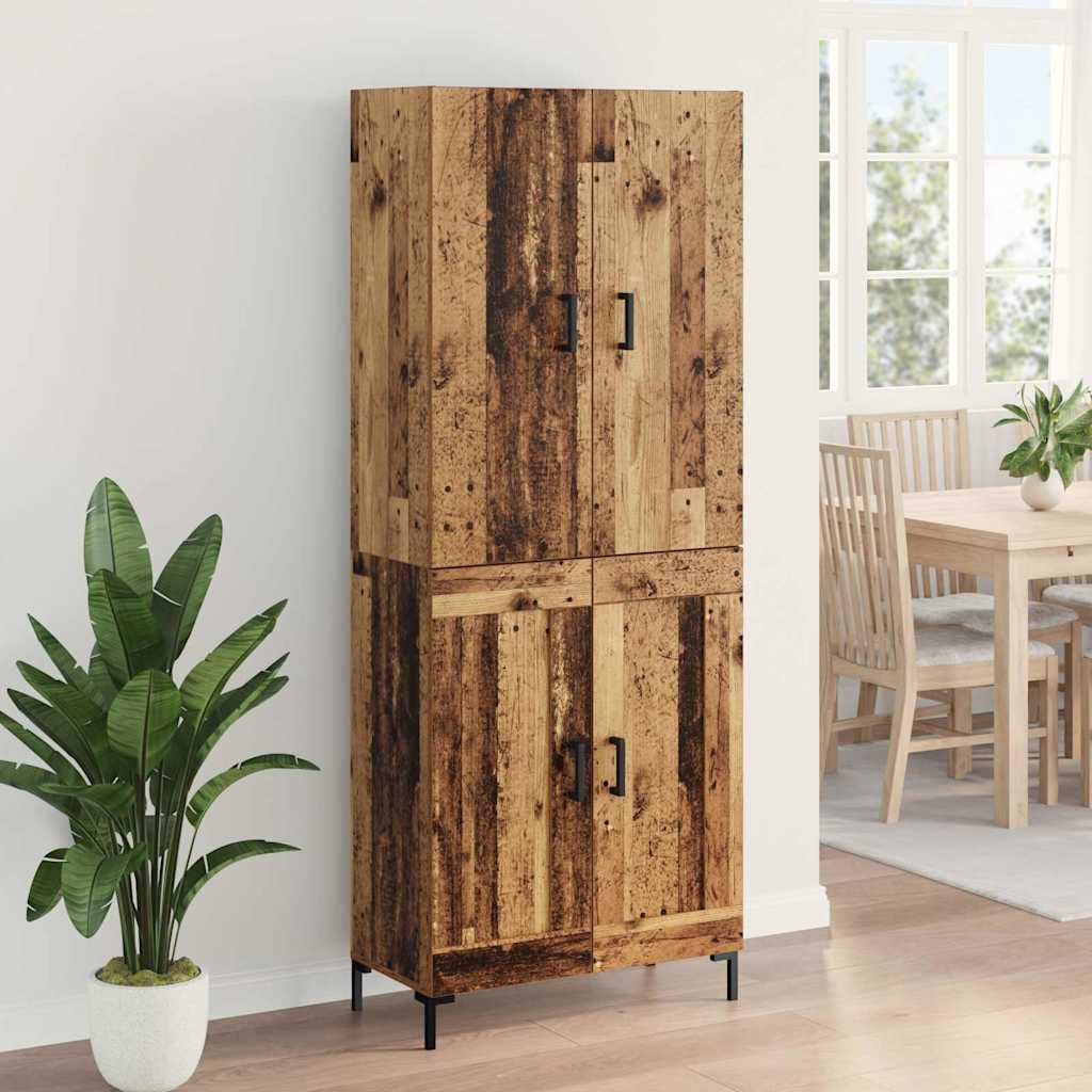 Highboard Παλιό Ξύλο 69,5 x 34 x 180 εκ. Επεξεργασμένο ξύλο