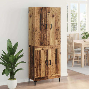Highboard Παλιό Ξύλο 69,5 x 34 x 180 εκ. Επεξεργασμένο Ξύλο