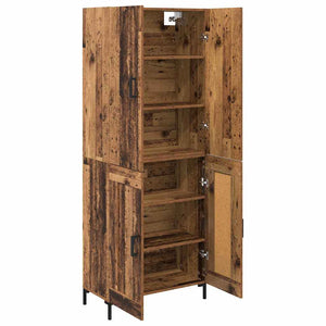 Highboard Παλιό Ξύλο 69,5 x 34 x 180 εκ. Επεξεργασμένο Ξύλο