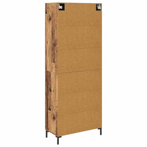 Highboard Παλιό Ξύλο 69,5 x 34 x 180 εκ. Επεξεργασμένο Ξύλο