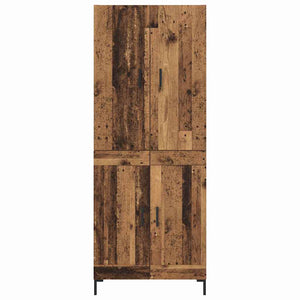 Highboard Παλιό Ξύλο 69,5 x 34 x 180 εκ. Επεξεργασμένο Ξύλο