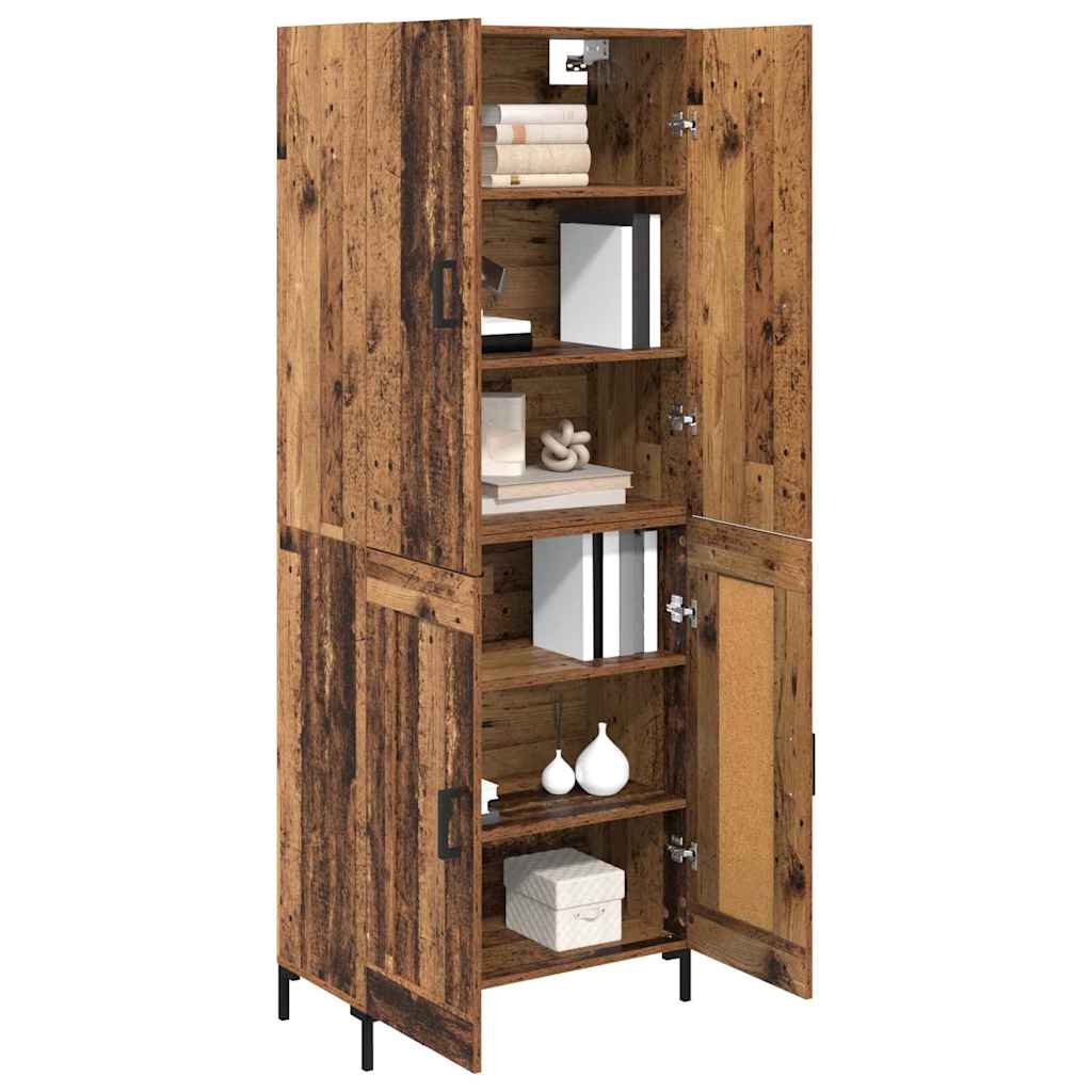 Highboard Παλιό Ξύλο 69,5 x 34 x 180 εκ. Επεξεργασμένο ξύλο