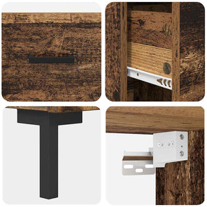 Highboard Παλιό ξύλο 69,5 x 34 x 180 εκ. Επεξεργασμένο Ξύλο