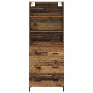 Highboard Παλιό ξύλο 69,5 x 34 x 180 εκ. Επεξεργασμένο Ξύλο