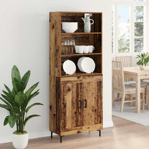 Highboard Παλιό ξύλο 69,5 x 34 x 180 εκ. Επεξεργασμένο Ξύλο
