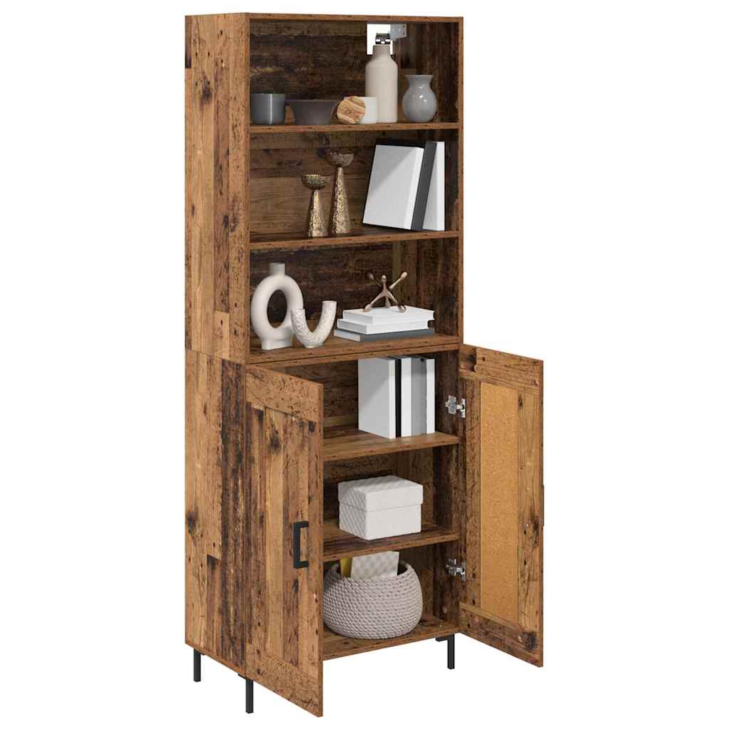 Highboard Παλιό ξύλο 69,5 x 34 x 180 εκ. Επεξεργασμένο ξύλο