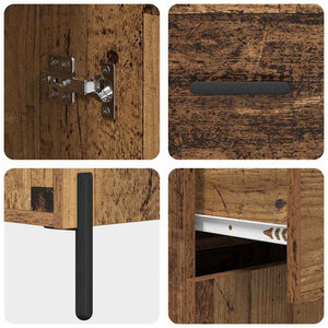 Highboard Παλιό Ξύλο 69,5 x 34 x 180 εκ. Επεξεργασμένο Ξύλο