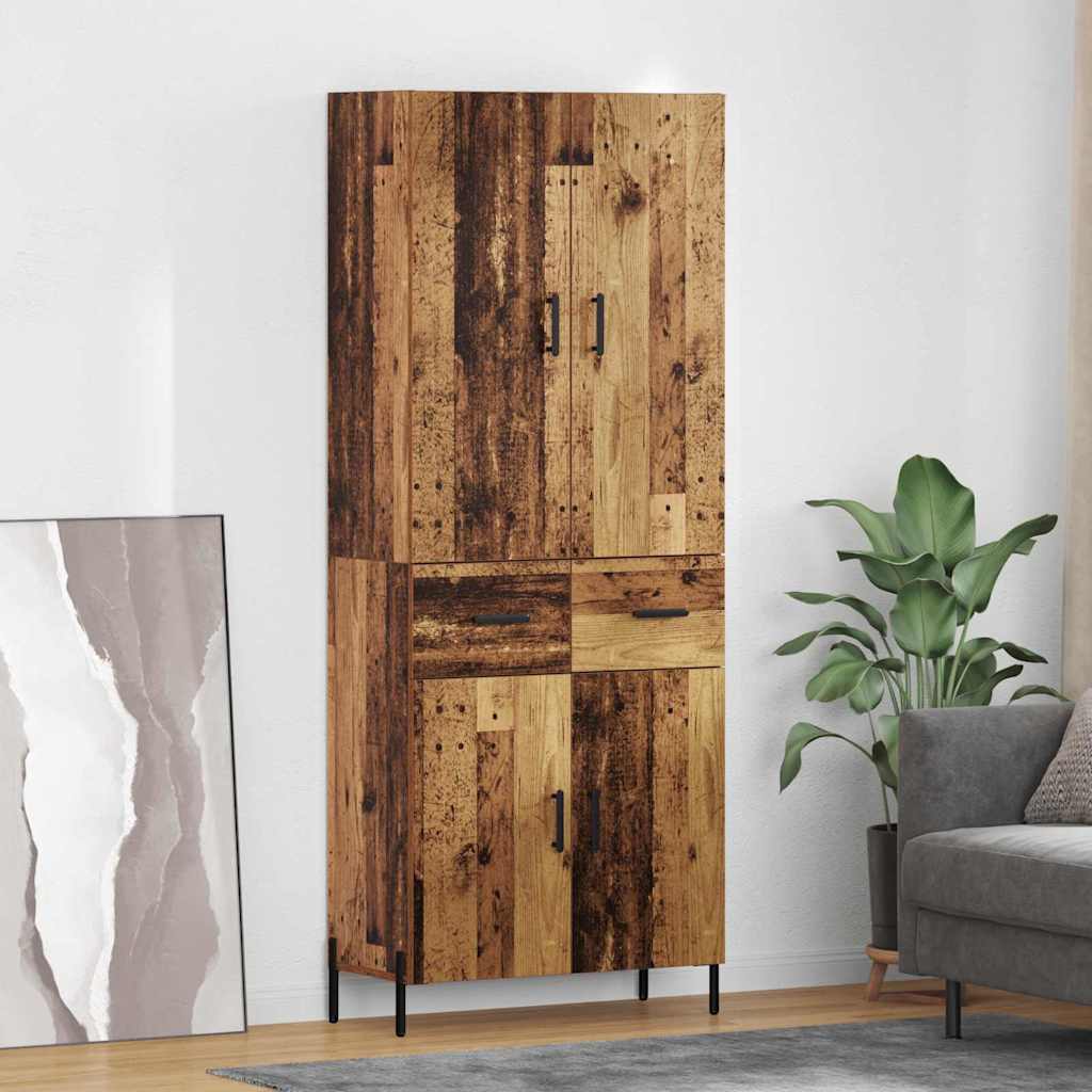 Highboard Παλιό Ξύλο 69,5 x 34 x 180 εκ. Επεξεργασμένο ξύλο