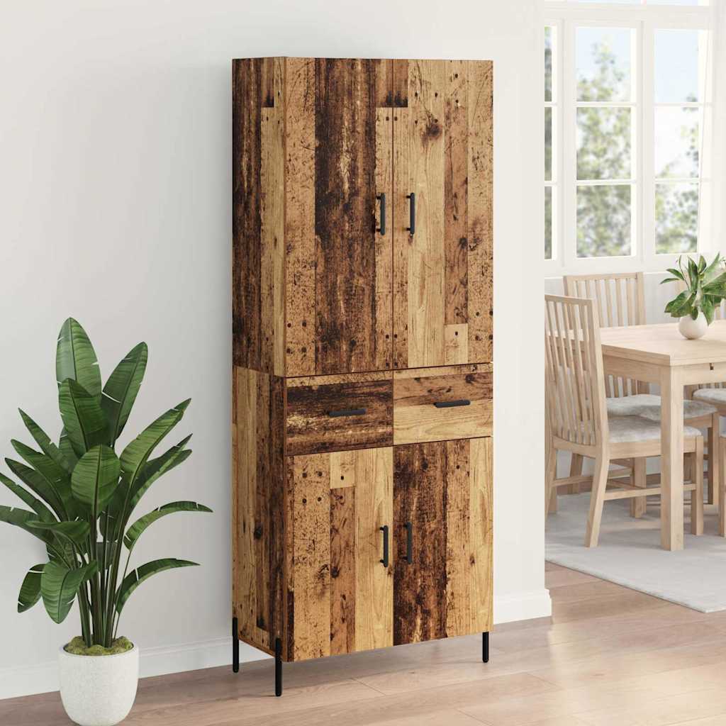 Highboard Παλιό Ξύλο 69,5 x 34 x 180 εκ. Επεξεργασμένο ξύλο