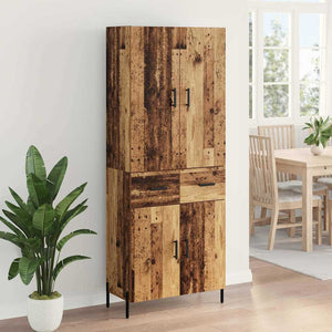 Highboard Παλιό Ξύλο 69,5 x 34 x 180 εκ. Επεξεργασμένο Ξύλο