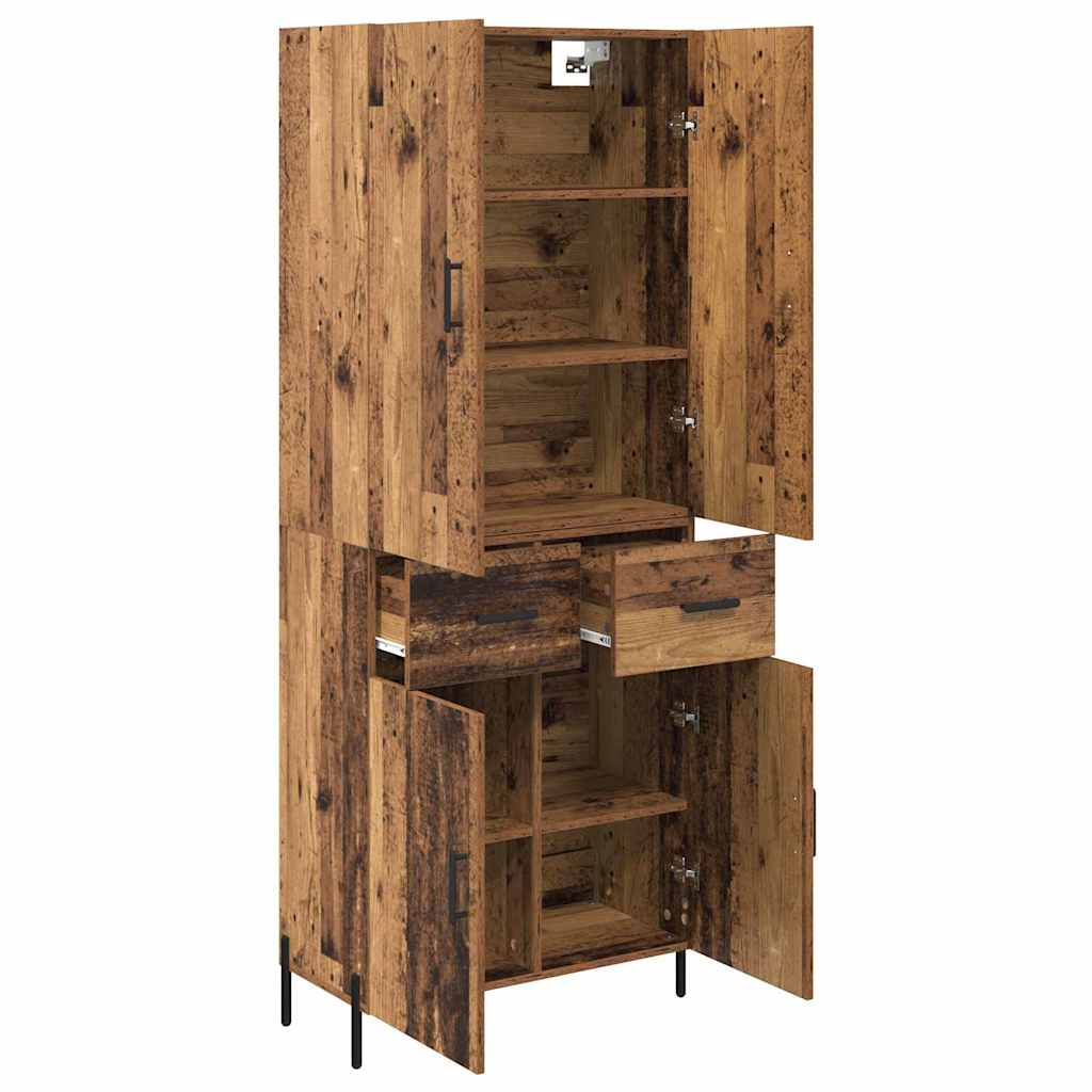 Highboard Παλιό Ξύλο 69,5 x 34 x 180 εκ. Επεξεργασμένο ξύλο