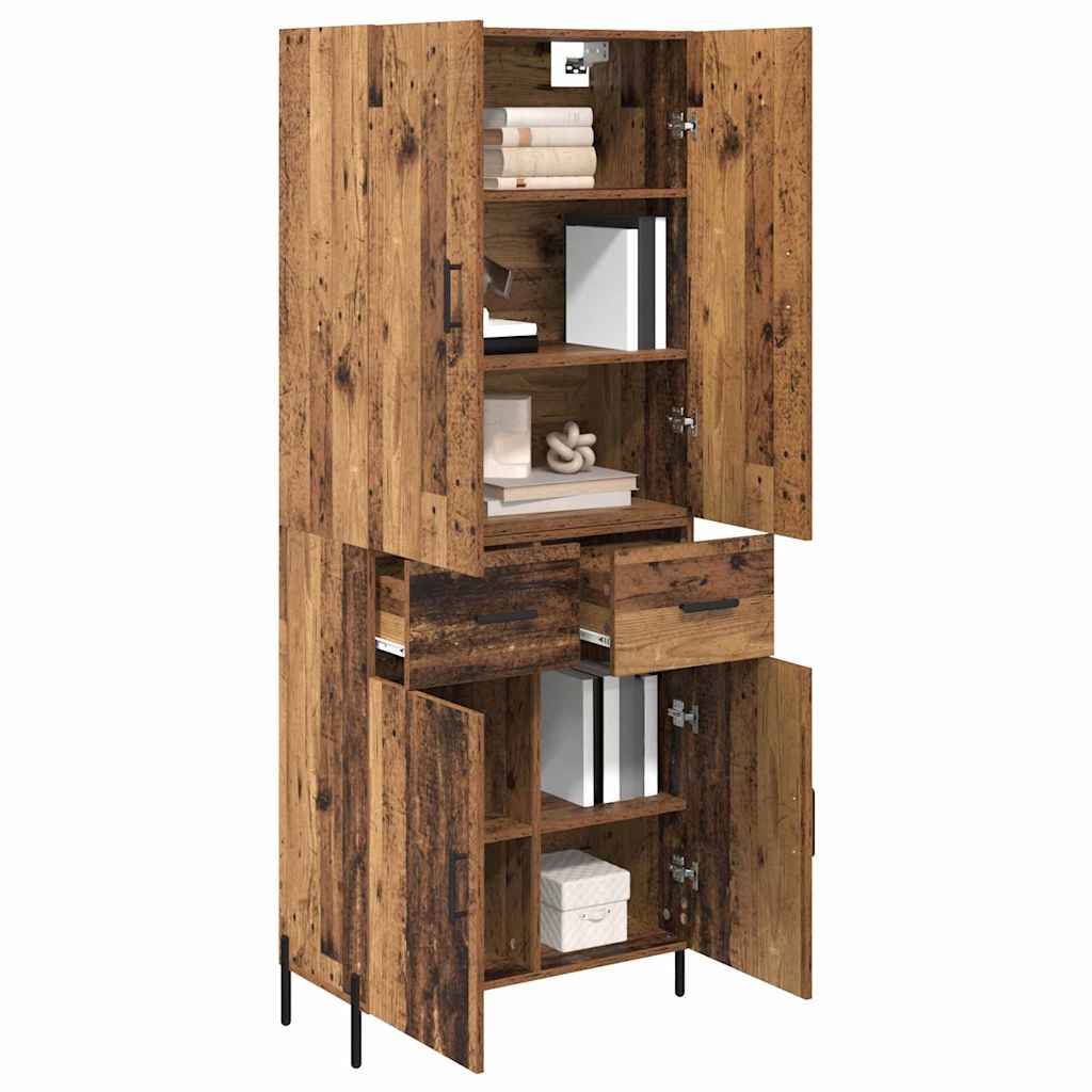 Highboard Παλιό Ξύλο 69,5 x 34 x 180 εκ. Επεξεργασμένο ξύλο
