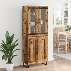 Highboard 2 τμχ. Παλιό Ξύλο 69,5 x 34 x 180 εκ.