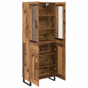 Highboard 2 τμχ. Παλιό Ξύλο 69,5 x 34 x 180 εκ.