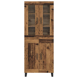 Highboard 2 τμχ. Παλιό Ξύλο 69,5 x 34 x 180 εκ.