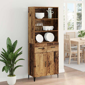 Highboard Παλιό Ξύλο 69,5 x 34 x 180 εκ. Επεξεργασμένο ξύλο - Pakobazaar