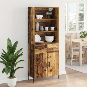 Highboard Παλιό Ξύλο 69,5 x 32,5 x 180 εκ Επεξεργασμένο Ξύλο