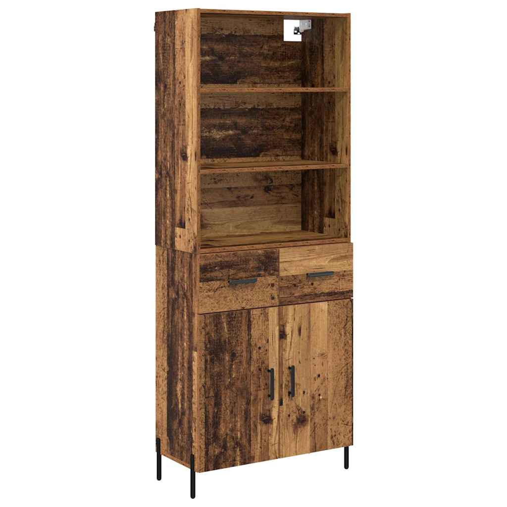 Highboard Παλιό Ξύλο 69,5 x 32,5 x 180 εκ Επεξεργασμένο ξύλο