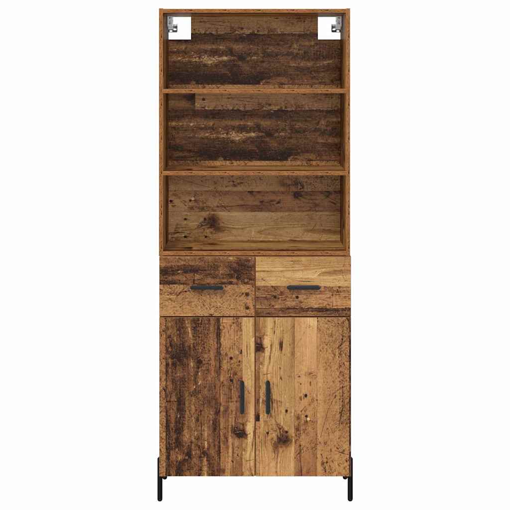 Highboard Παλιό Ξύλο 69,5 x 32,5 x 180 εκ Επεξεργασμένο ξύλο