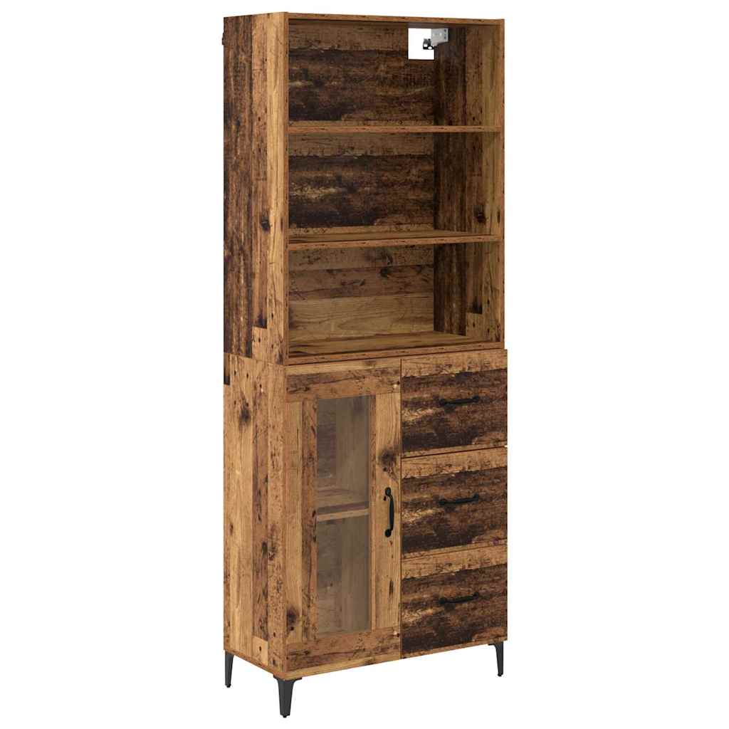 Highboard Παλιό Ξύλο 69,5 x 34 x 180 εκ. Επεξεργασμένο ξύλο