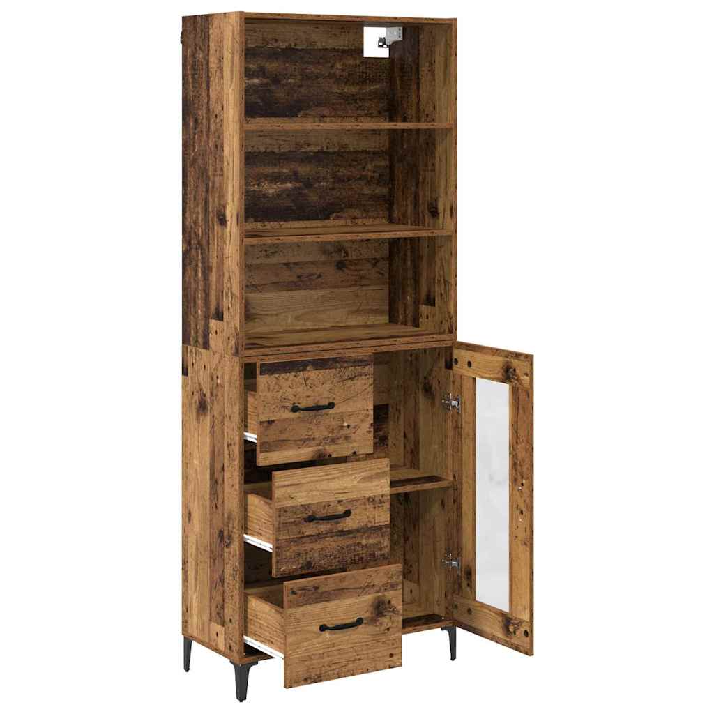 Highboard Παλιό Ξύλο 69,5 x 34 x 180 εκ. Επεξεργασμένο ξύλο