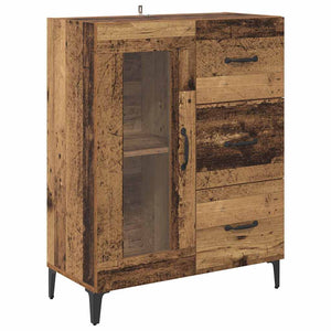 Highboard Παλιό Ξύλο 69,5 x 34 x 180 εκ. Επεξεργασμένο Ξύλο