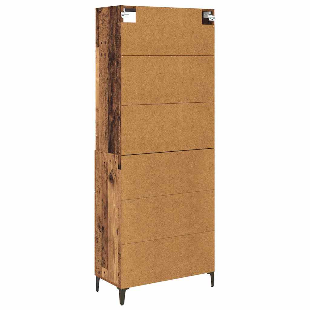 Highboard Παλιό Ξύλο 69,5 x 34 x 180 εκ. Επεξεργασμένο ξύλο