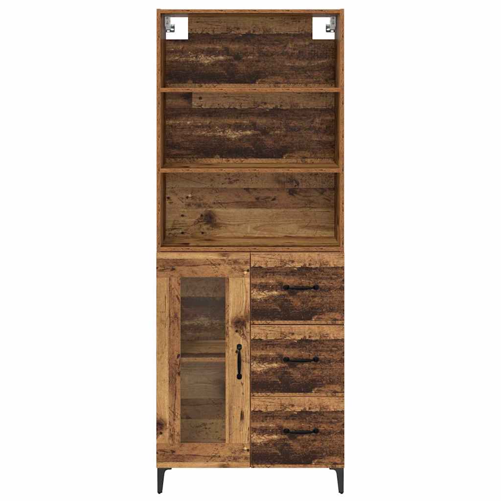 Highboard Παλιό Ξύλο 69,5 x 34 x 180 εκ. Επεξεργασμένο ξύλο